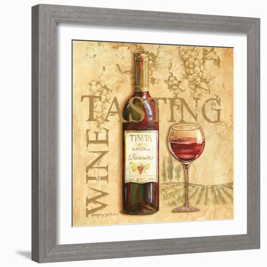 Wine Tasting Square-Gregory Gorham-Framed Premium Giclee Print