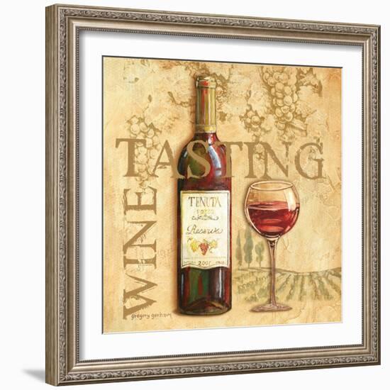 Wine Tasting Square-Gregory Gorham-Framed Art Print