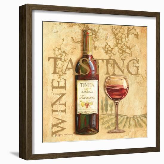 Wine Tasting Square-Gregory Gorham-Framed Art Print