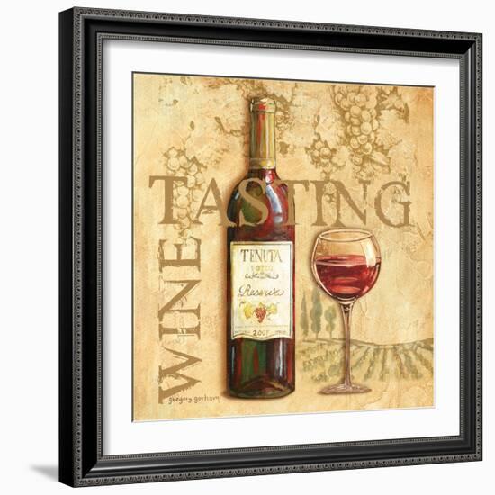 Wine Tasting Square-Gregory Gorham-Framed Art Print