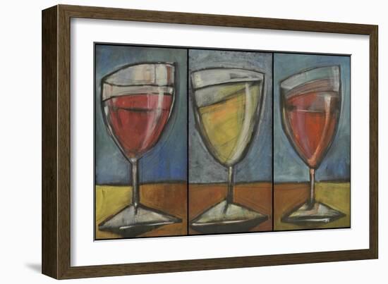 Wine Trio Triptych-Tim Nyberg-Framed Giclee Print