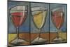 Wine Trio Triptych-Tim Nyberg-Mounted Giclee Print