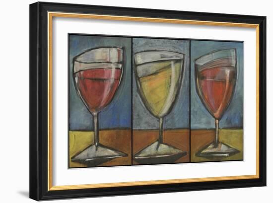 Wine Trio Triptych-Tim Nyberg-Framed Giclee Print