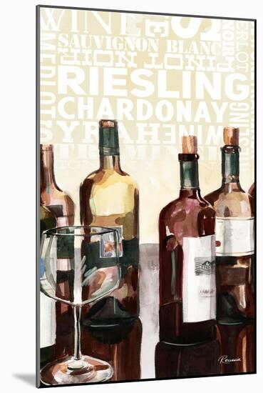 Wine Typography I-Heather A. French-Roussia-Mounted Art Print