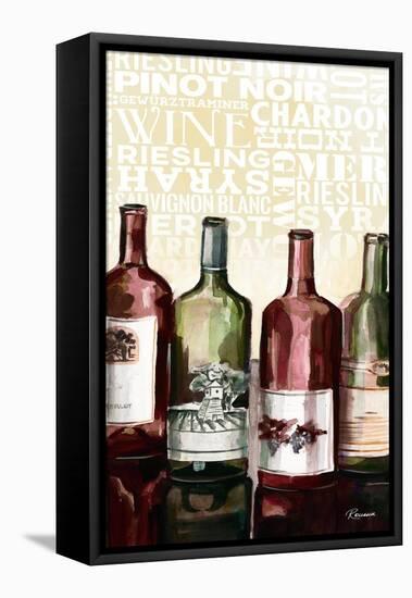 Wine Typography II-Heather A. French-Roussia-Framed Stretched Canvas