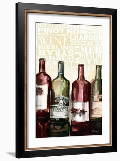 Wine Typography II-Heather A. French-Roussia-Framed Art Print
