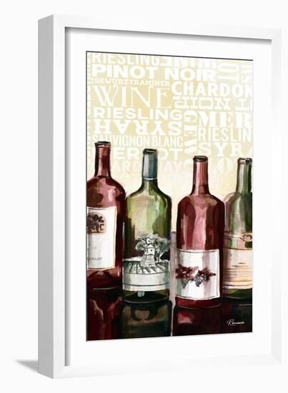 Wine Typography II-Heather A. French-Roussia-Framed Art Print