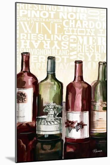 Wine Typography II-Heather A. French-Roussia-Mounted Art Print
