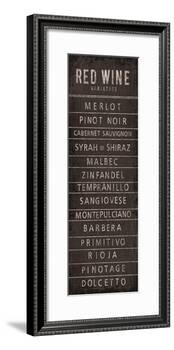 Wine Varieties I-The Vintage Collection-Framed Art Print