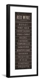 Wine Varieties I-The Vintage Collection-Framed Art Print