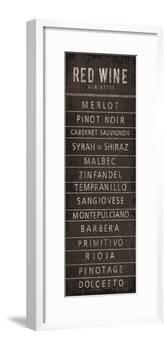 Wine Varieties I-The Vintage Collection-Framed Art Print