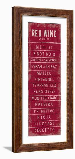 Wine Varieties III-The Vintage Collection-Framed Giclee Print