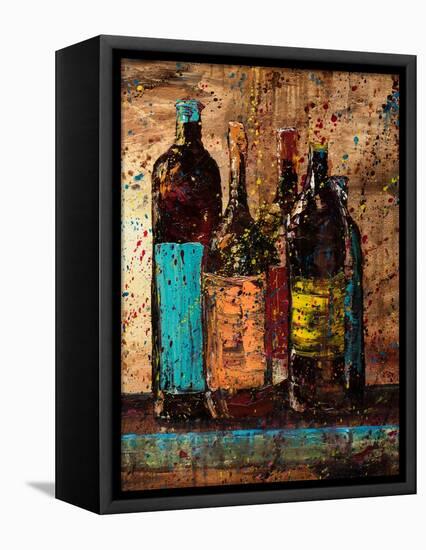 Wine Vino Wine II-Jodi Monahan-Framed Stretched Canvas