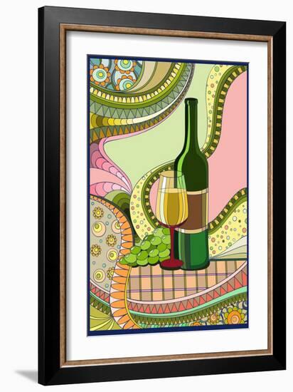 Wine Whimsical-Lantern Press-Framed Art Print