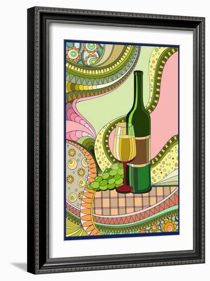 Wine Whimsical-Lantern Press-Framed Art Print