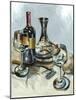 Wine with Dinner II-Heather A. French-Roussia-Mounted Art Print