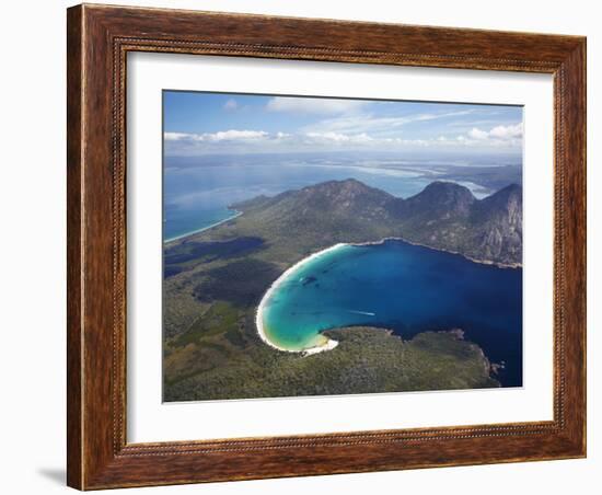 Wineglass Bay and the Hazards, Freycinet National Park, Tasmania, Australia-David Wall-Framed Photographic Print