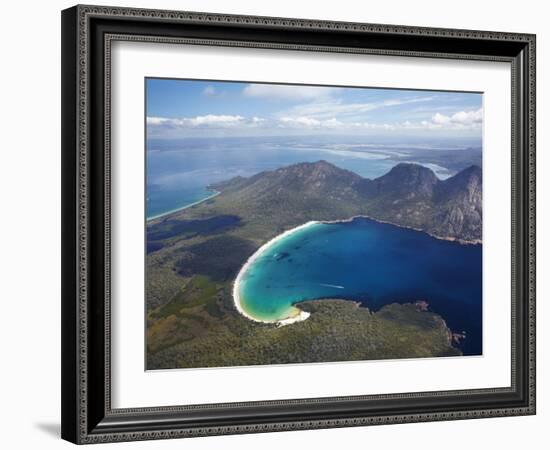 Wineglass Bay and the Hazards, Freycinet National Park, Tasmania, Australia-David Wall-Framed Photographic Print