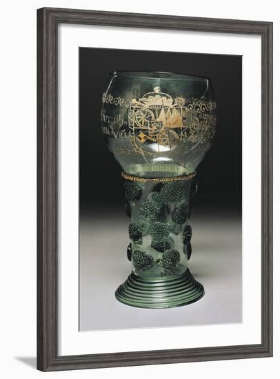 Wineglass in Glass with Insignias of Constituents of Mainz, 1661-null-Framed Giclee Print