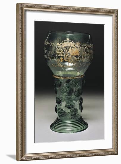 Wineglass in Glass with Insignias of Constituents of Mainz, 1661-null-Framed Giclee Print