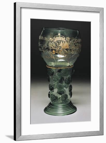 Wineglass in Glass with Insignias of Constituents of Mainz, 1661-null-Framed Giclee Print