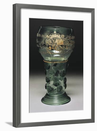 Wineglass in Glass with Insignias of Constituents of Mainz, 1661-null-Framed Giclee Print