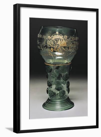 Wineglass in Glass with Insignias of Constituents of Mainz, 1661-null-Framed Giclee Print