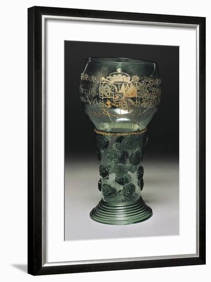 Wineglass in Glass with Insignias of Constituents of Mainz, 1661-null-Framed Giclee Print