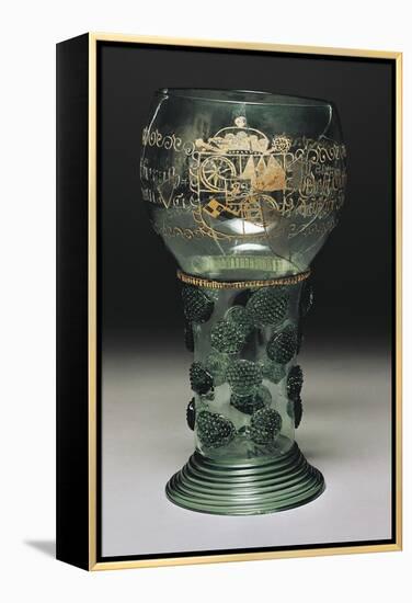 Wineglass in Glass with Insignias of Constituents of Mainz, 1661-null-Framed Premier Image Canvas