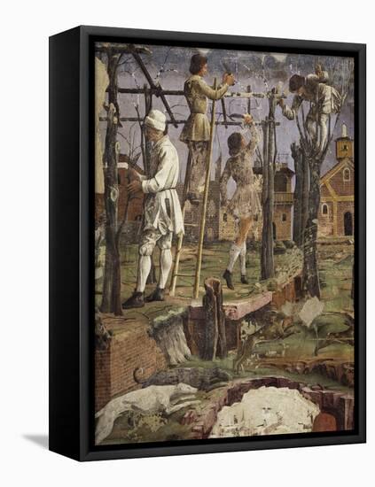 Winemakers at Work, Scenes from Month of March, Ca 1470-Francesco del Cossa-Framed Premier Image Canvas