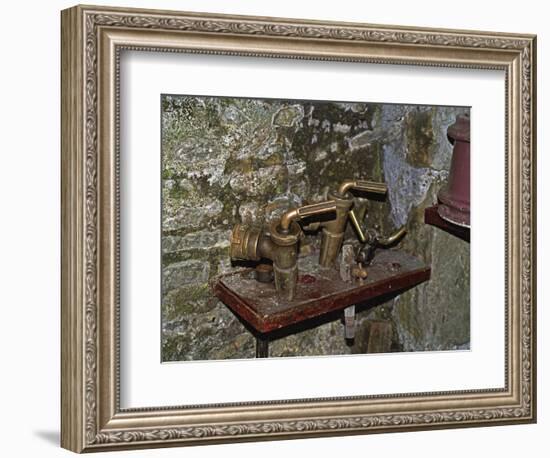 Winemaking Tools in Cellar of Lucien Muzard, Santenay, Cote d'Or, Bourgogne, France-Per Karlsson-Framed Photographic Print