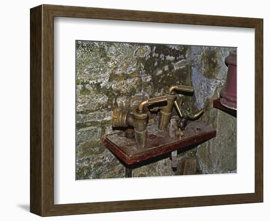 Winemaking Tools in Cellar of Lucien Muzard, Santenay, Cote d'Or, Bourgogne, France-Per Karlsson-Framed Photographic Print