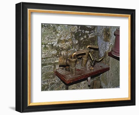 Winemaking Tools in Cellar of Lucien Muzard, Santenay, Cote d'Or, Bourgogne, France-Per Karlsson-Framed Photographic Print