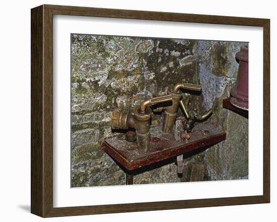 Winemaking Tools in Cellar of Lucien Muzard, Santenay, Cote d'Or, Bourgogne, France-Per Karlsson-Framed Photographic Print