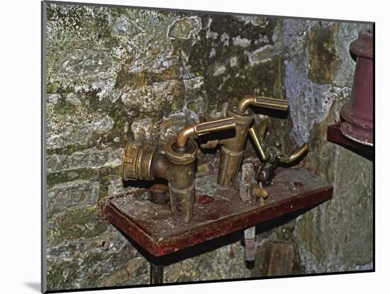 Winemaking Tools in Cellar of Lucien Muzard, Santenay, Cote d'Or, Bourgogne, France-Per Karlsson-Mounted Photographic Print