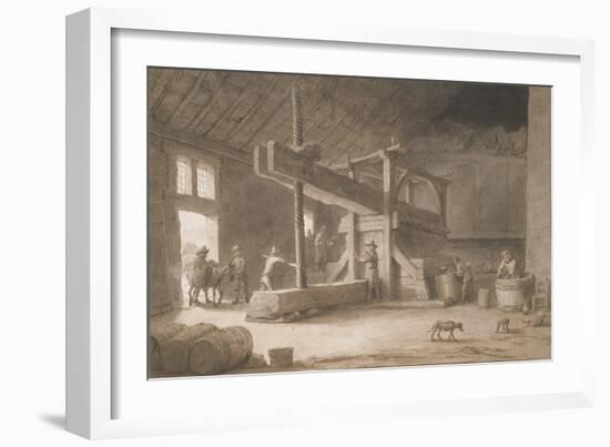 Winepress of Monsieur Dittyl, Outside Nantes, C.1670-Lambert Doomer-Framed Giclee Print