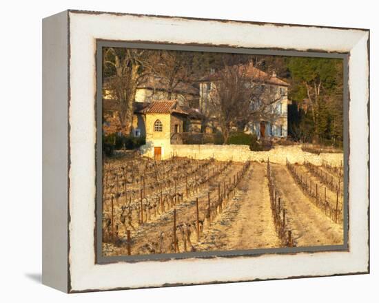 Winery Building at Chateau Saint Cosme, Gigondas, Vaucluse, Rhone, Provence, France-Per Karlsson-Framed Premier Image Canvas