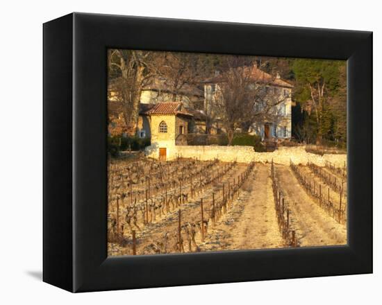 Winery Building at Chateau Saint Cosme, Gigondas, Vaucluse, Rhone, Provence, France-Per Karlsson-Framed Premier Image Canvas