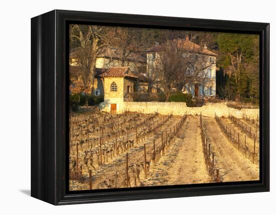 Winery Building at Chateau Saint Cosme, Gigondas, Vaucluse, Rhone, Provence, France-Per Karlsson-Framed Premier Image Canvas