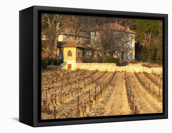 Winery Building at Chateau Saint Cosme, Gigondas, Vaucluse, Rhone, Provence, France-Per Karlsson-Framed Premier Image Canvas