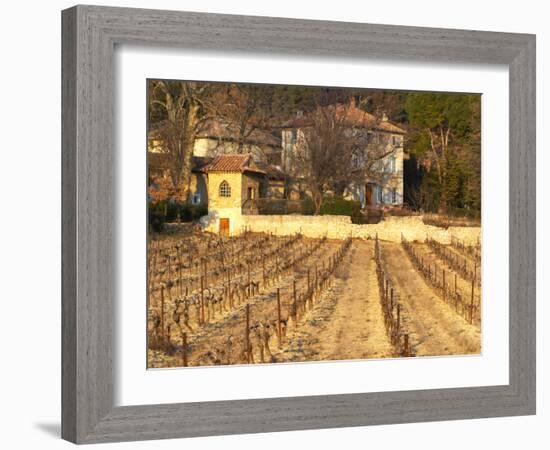 Winery Building at Chateau Saint Cosme, Gigondas, Vaucluse, Rhone, Provence, France-Per Karlsson-Framed Photographic Print