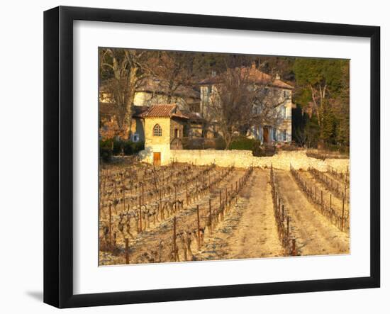 Winery Building at Chateau Saint Cosme, Gigondas, Vaucluse, Rhone, Provence, France-Per Karlsson-Framed Photographic Print