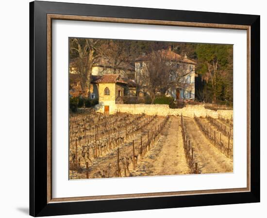 Winery Building at Chateau Saint Cosme, Gigondas, Vaucluse, Rhone, Provence, France-Per Karlsson-Framed Photographic Print