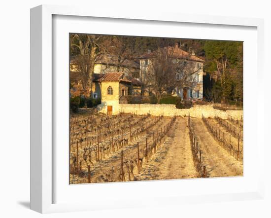 Winery Building at Chateau Saint Cosme, Gigondas, Vaucluse, Rhone, Provence, France-Per Karlsson-Framed Photographic Print