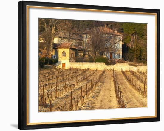 Winery Building at Chateau Saint Cosme, Gigondas, Vaucluse, Rhone, Provence, France-Per Karlsson-Framed Photographic Print