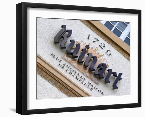 Winery Sign, Champagne Ruinart, Reims, Marne, Ardennes, France-Per Karlsson-Framed Photographic Print