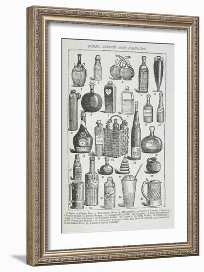 Wines, Spirits and Liqueurs-Isabella Beeton-Framed Giclee Print