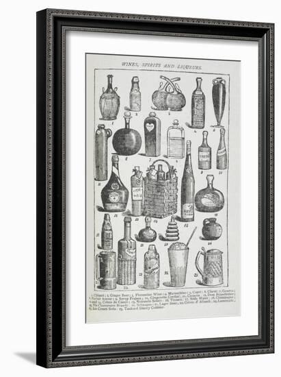 Wines, Spirits and Liqueurs-Isabella Beeton-Framed Giclee Print
