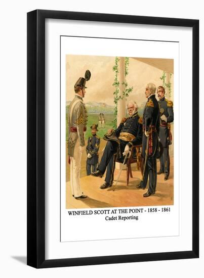 Winfield Scott at the Point - 1858 - 1861 - Cadet Reporting-Henry Alexander Ogden-Framed Art Print