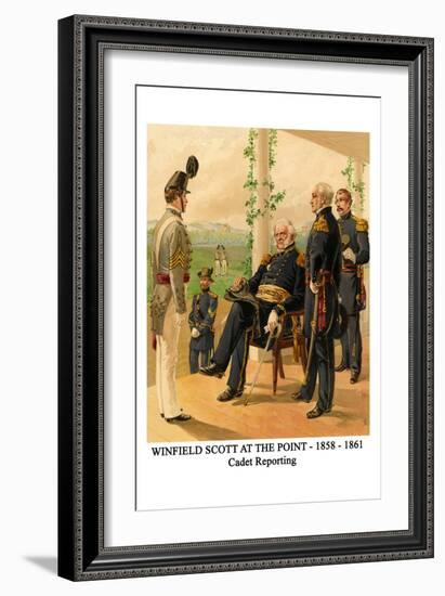 Winfield Scott at the Point - 1858 - 1861 - Cadet Reporting-Henry Alexander Ogden-Framed Art Print